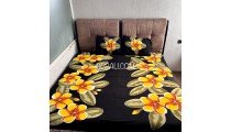 Hot Sale New Design Rayon Bedsheet Hand Painted Floral Design by Balinese Artisans